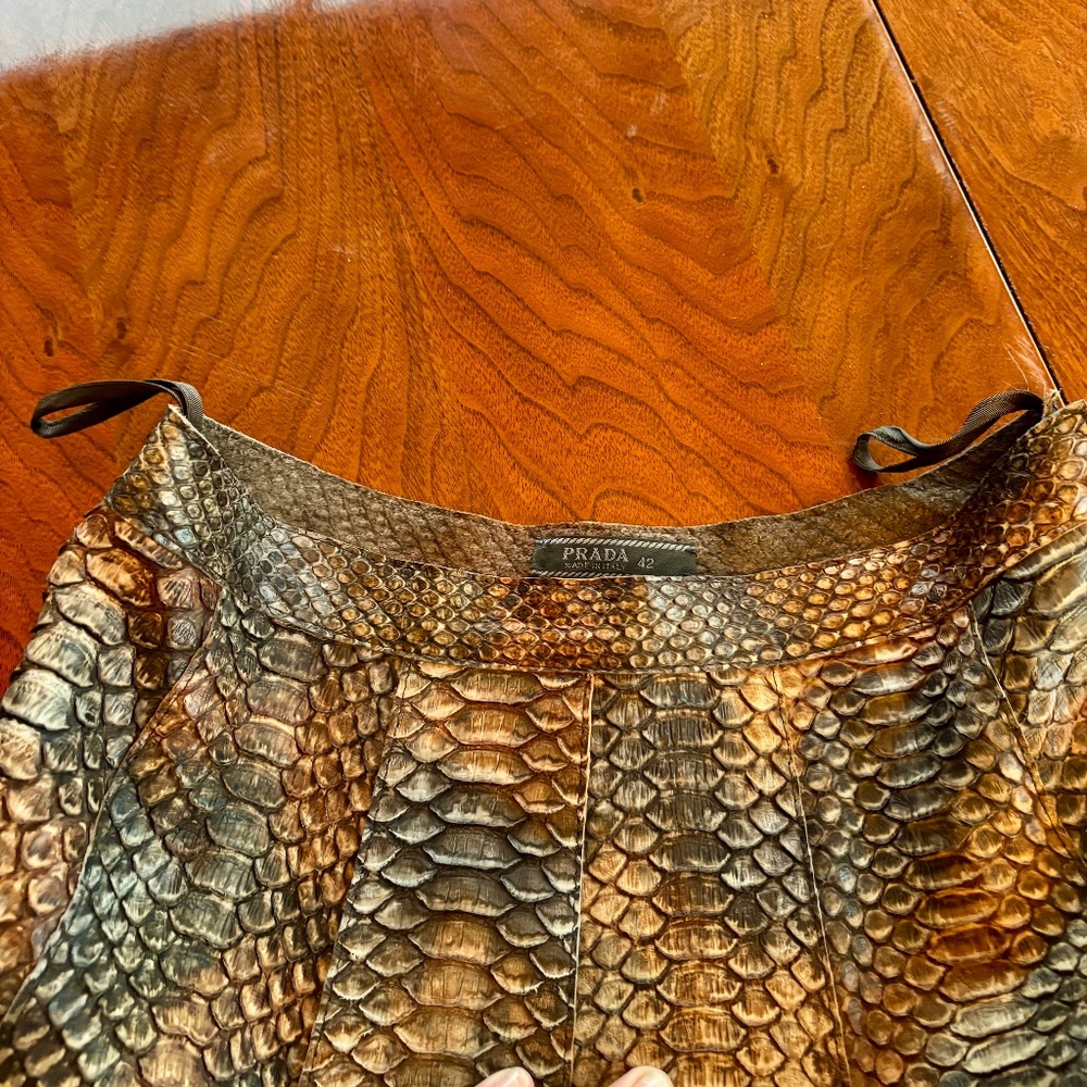 Prada Python A line skirt in size 42 Euro or 6US - Picture 4 of 7